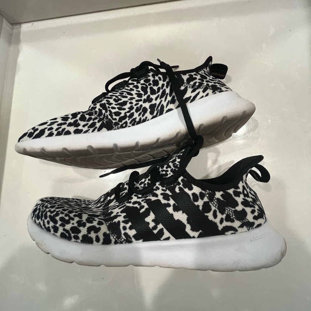 ✳️ Adidas swift run leopard print running shoes women’s size 10M - Picture 6 of 10
